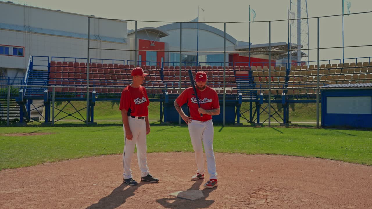 Giocatori di baseball sul campo