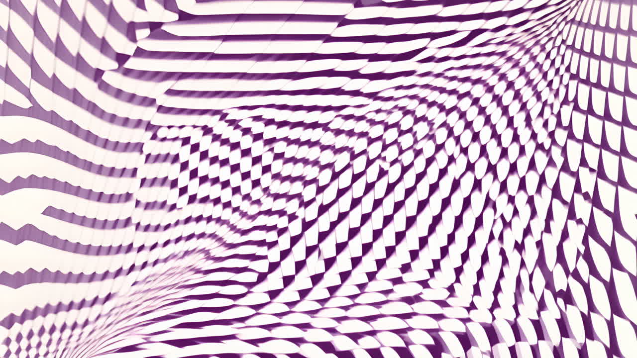 Creating hypnotic animation with purple and white geometric patterns
