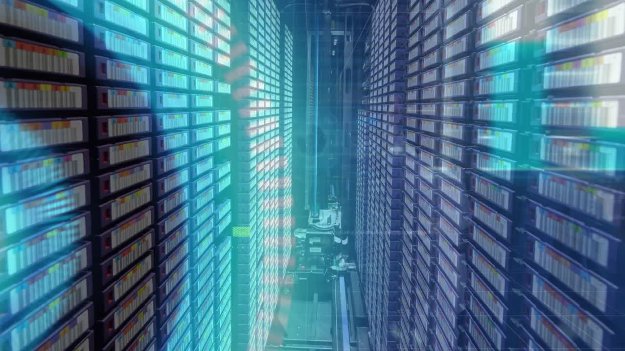 animazione di dati e server di controllo dell'uomo caucasico