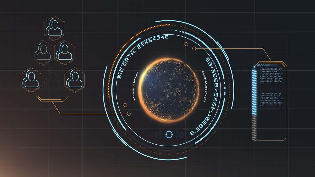 Digitally generated planet earth and global communication concept