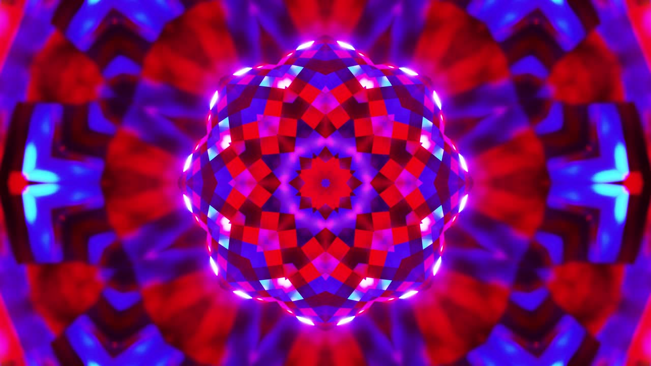 은색과 보라색의 추상적인 디자인, 원형 디자인, 칼레도스코프, vj 루프