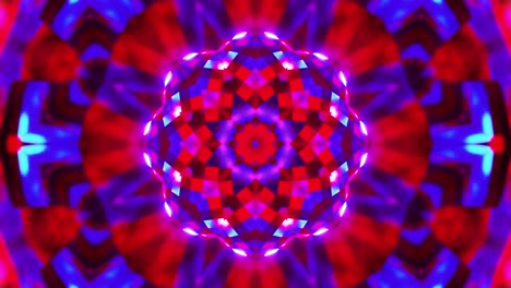 diseño abstracto rojo y púrpura con diseño circular. ciclo de caleidoscopio vj