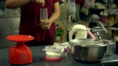 women cooking cake chocolate