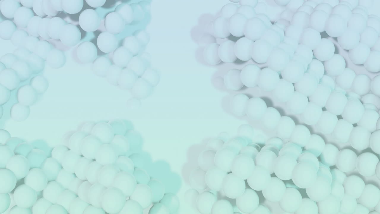 Animation of 3d abstract shapes pulsating on white background