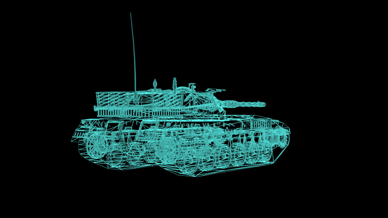 Wireframe Representation of a Tank