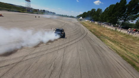 drifting car on race track