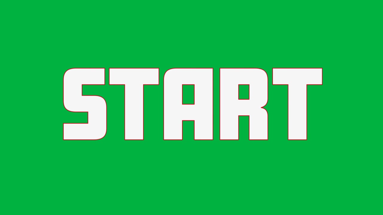 Digital Glitch Effect Text Animation of the Word Start