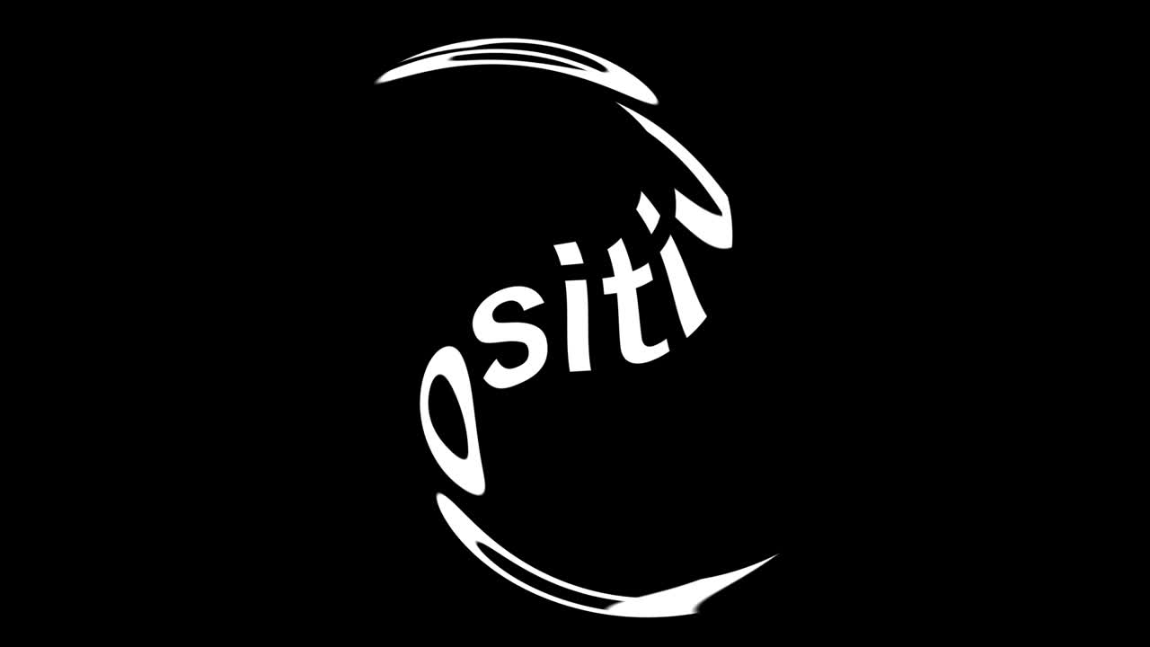 Positive text animation message motion graphics