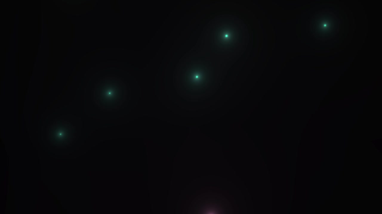 Abstract Glowing Colorful Lights Moving on Dark Background