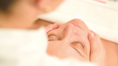 facial procedure at beauty treatment salon