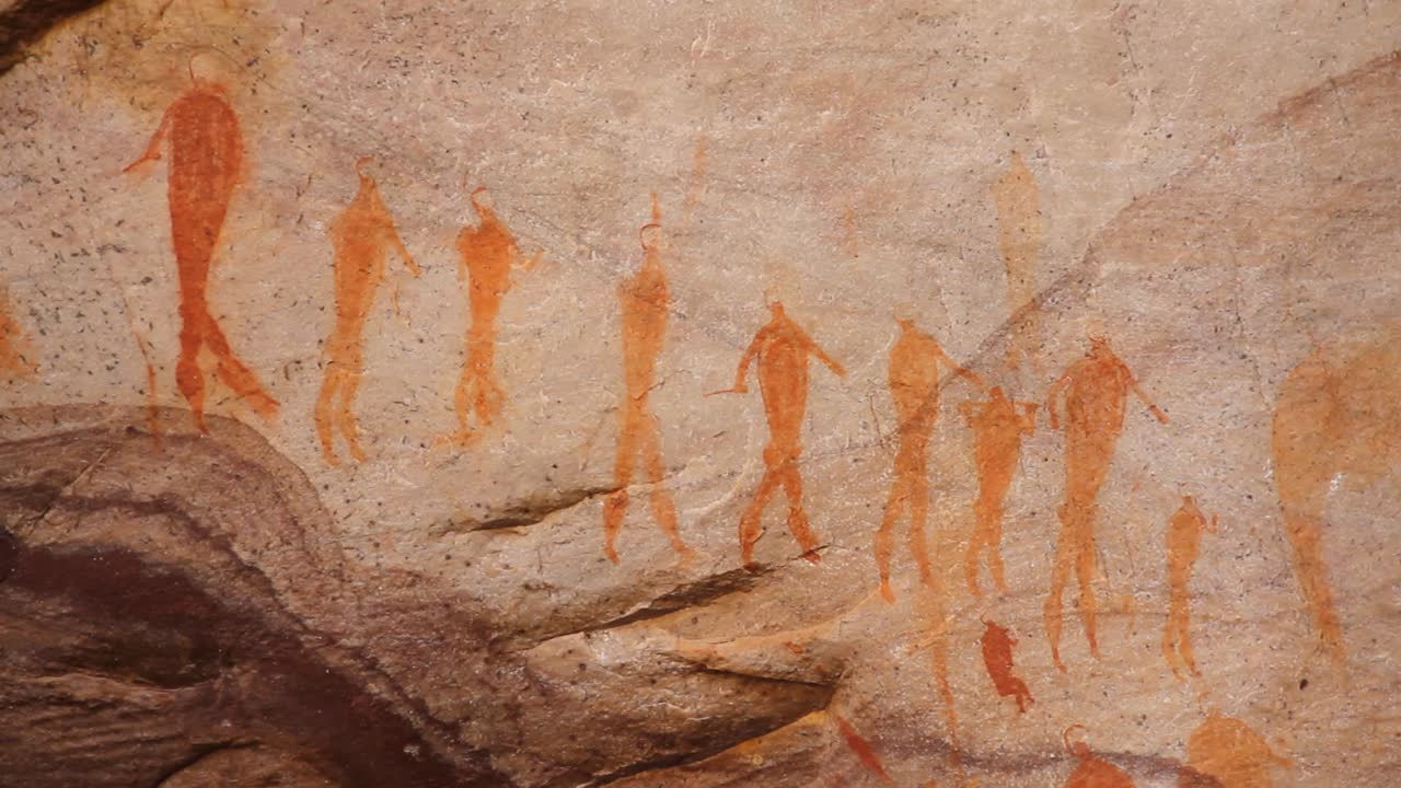 Bushmen paintings on caves in the Cedarberg