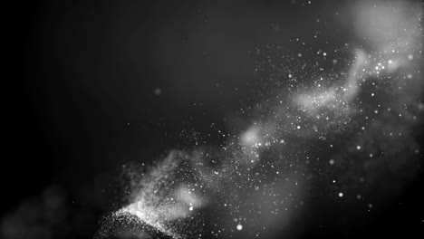 magical animation with wave object and glittering particles in slow motion, 4096x2304 loop 4k