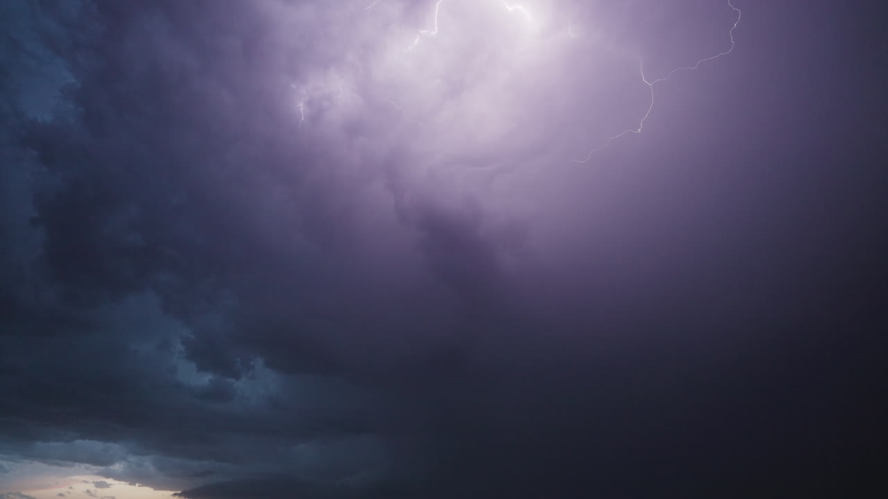 Dramatic Thunderstorm Sky with Lightning
