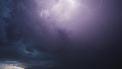 dramatic thunderstorm sky with lightning