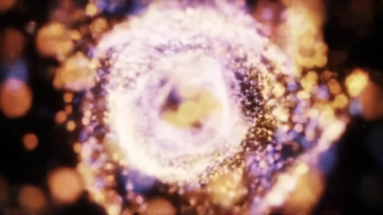 An Enchanting Journey Through the Cosmic Vortex: A Stunning Visualization of Colorful Light and Swirling Particles Capturing the Essence of Galactic Formation