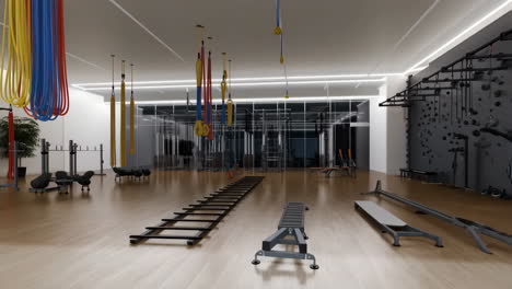 gym interior with exercise equipment