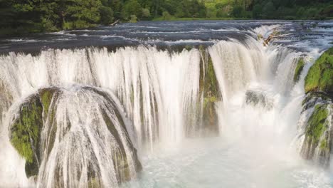 stunning waterfall in the croatian countryside