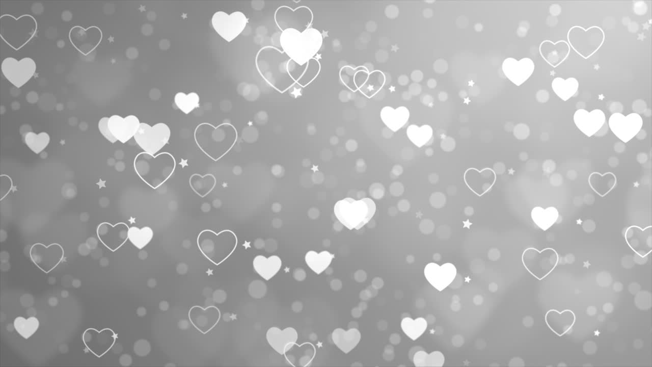Abstract Gray and White Hearts Background