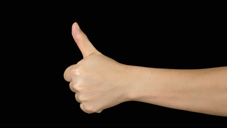 thumbs up gesture