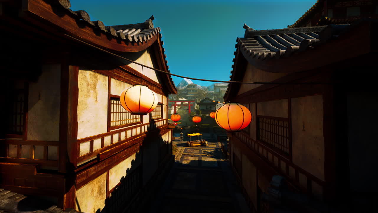 calle japonesa con linternas