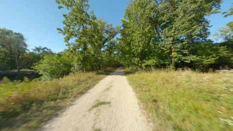 gravel and dirt biking and running trail path