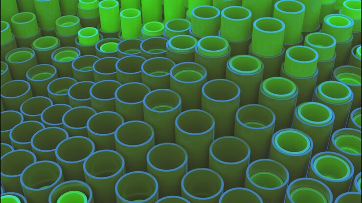 Abstract Pattern of Green Pipes