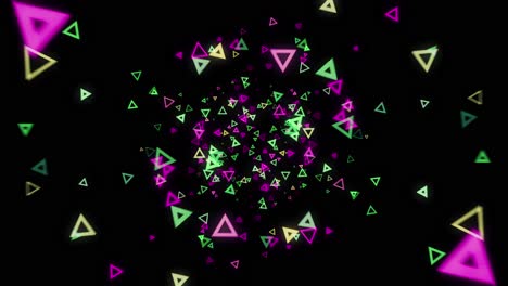 abstract neon triangles