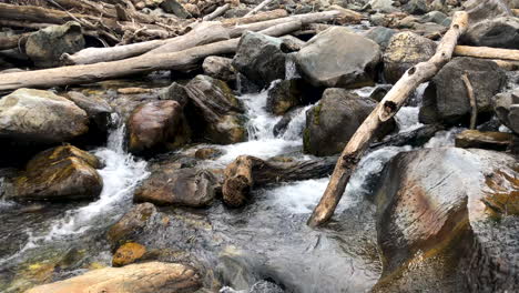 running water through the canyon