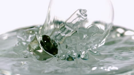 light bulb falling into bowl of water