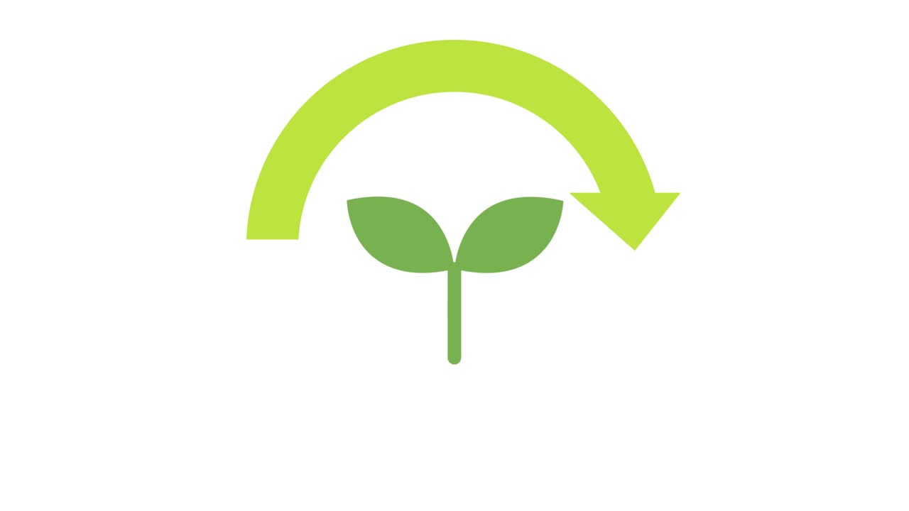 este es un video animado de futaba y el símbolo del reciclaje.