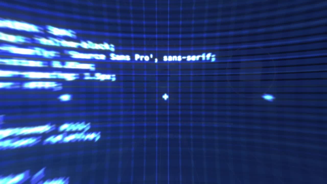 Animation of globe with icons and data processing