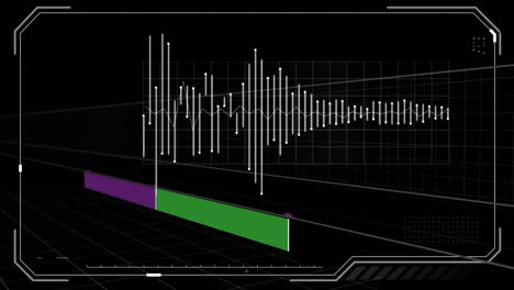 futuristic interface and radio waves