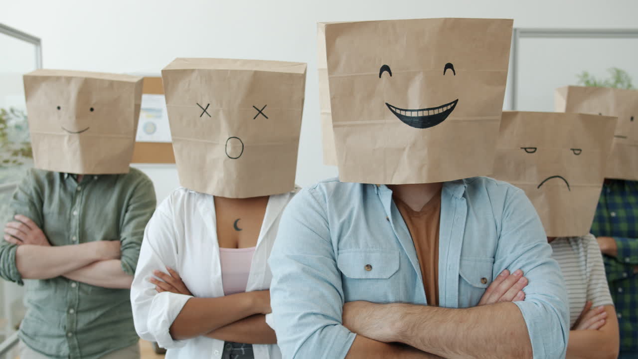 People with Paper Bags on their Heads