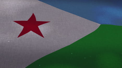 The-Djibouti-national-waving-flag