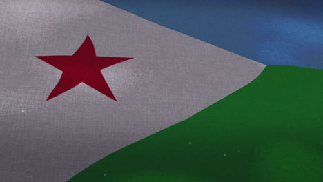 the djibouti national waving flag