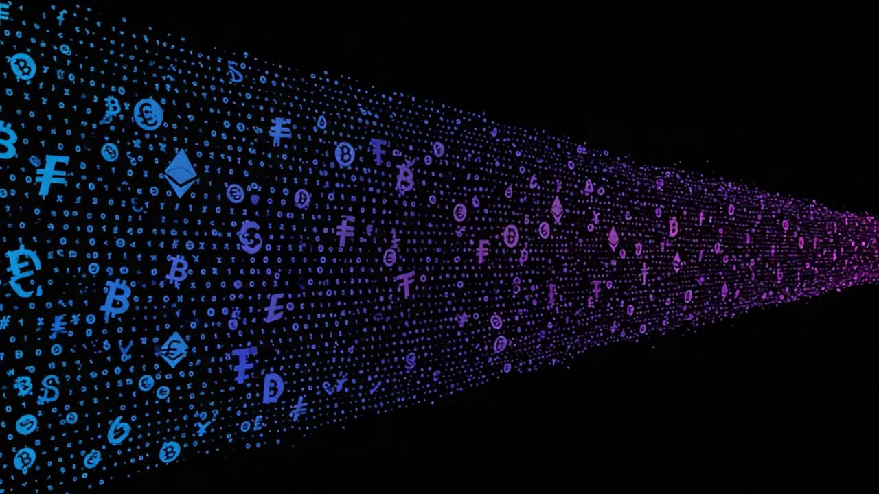 Abstract Cryptocurrency Data Stream