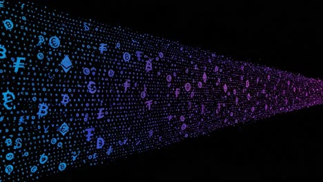 abstract cryptocurrency data stream