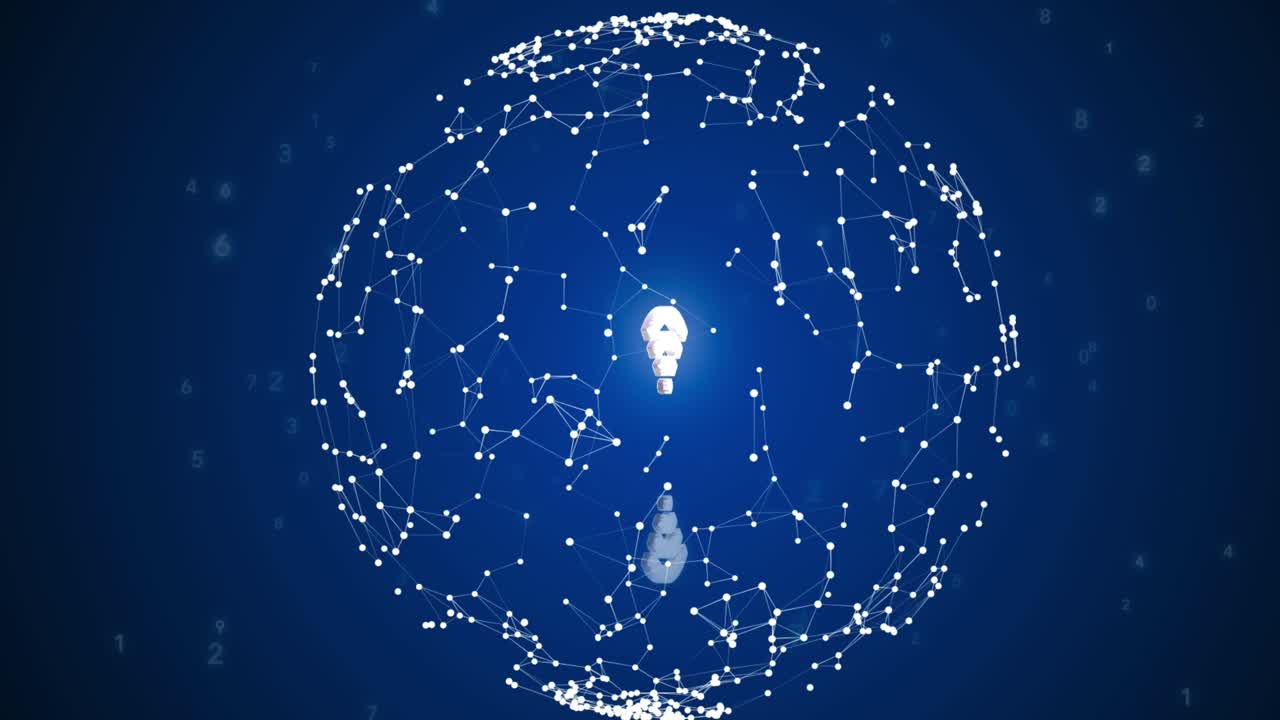 wi-fi 표지판과 함께 우주에서 지구 행성 네트워크 뷰의 4k 비디오.