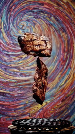 grilled bacon and steak