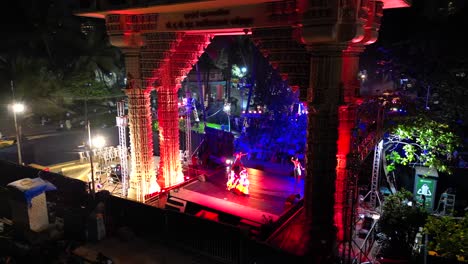 b a p s swaminarayan ganeshdwar mahim nigh bird eye view from right to left dadar mumbai