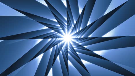 blue abstract polygonal star tunnel looped background