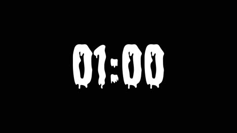 One-Minute-Countdown-On-Shlop-Typography-In-Black-And-White