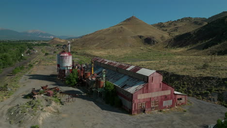 aerial cinematic drone mid summer downtown salida s colorado lime mill near buena vista on arkansas river riverside park scout surfing wave biking hiking rafting rocky mountain circling movement