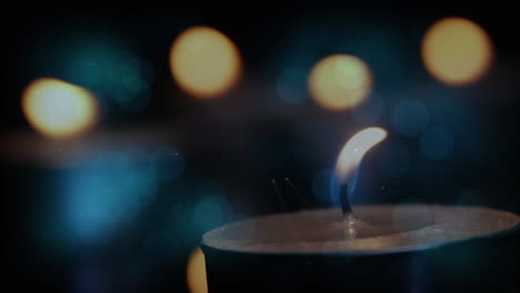 animation of tea light candles with flickering spots of light