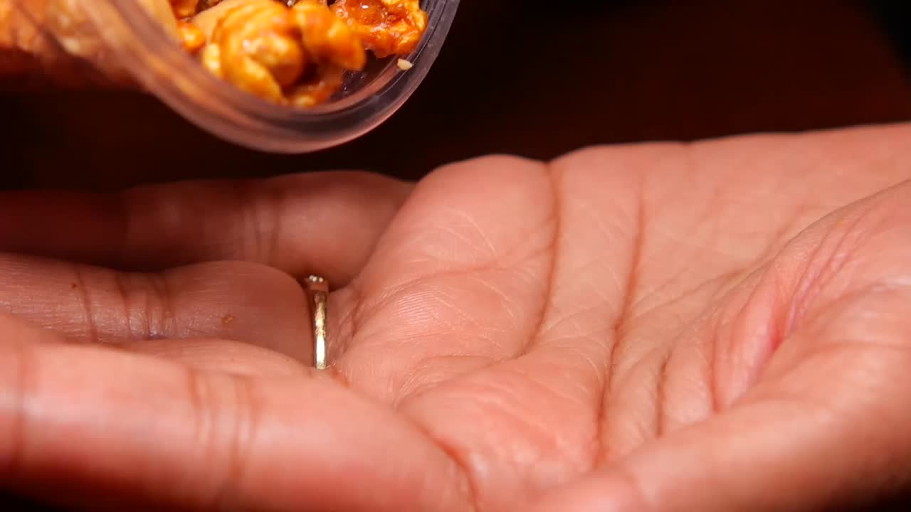 Caramel corn and nut mix