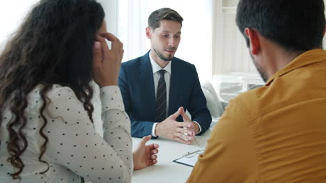 business meeting with couple