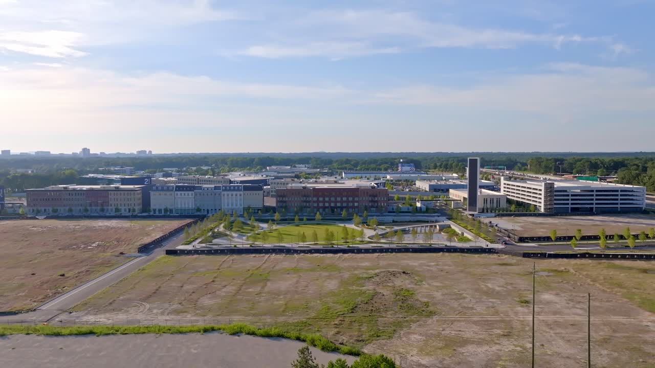 Third Rail Studios buildings at Assembly, Drone shot