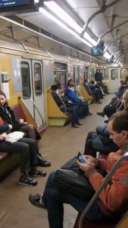 people inside metro train wagon