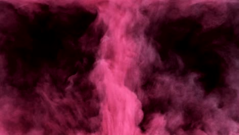 pink colored smoke swirling powder cloud for transitions and overlay