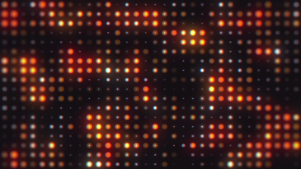 Seamless Loop of Flickering LED Dot Pattern